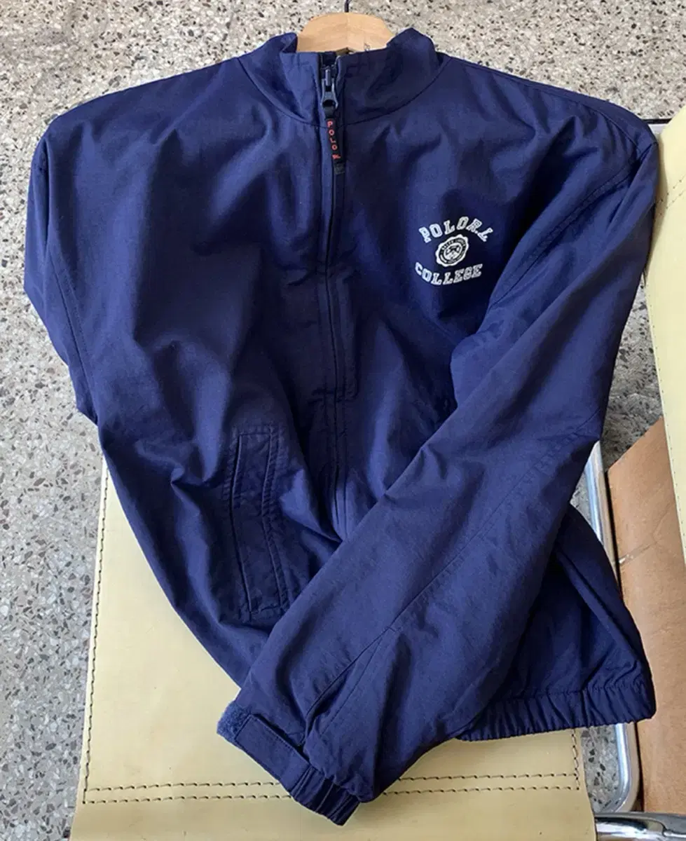 [L] 90s Polo R.L College zip up jacket