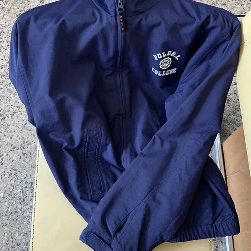 [L] 90s Polo R.L College zip up jacket