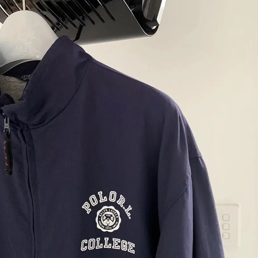 [L] 90s Polo R.L College zip up jacket