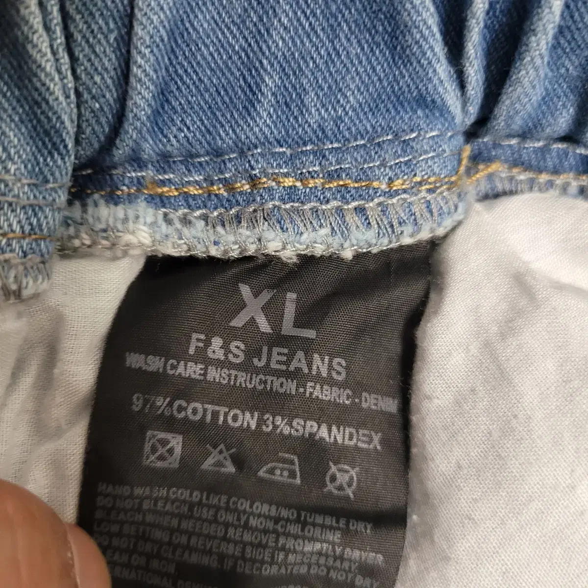 F&S JEANS 데님 워싱 연청 반바지 XL , 105 사이즈