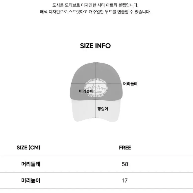 새제품) 시티브리즈 배색 볼캡 모자 F