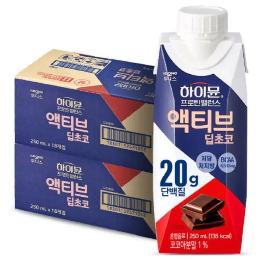 하이뮨 프로틴 밸런스 액티브 딥초코 250ml 36개