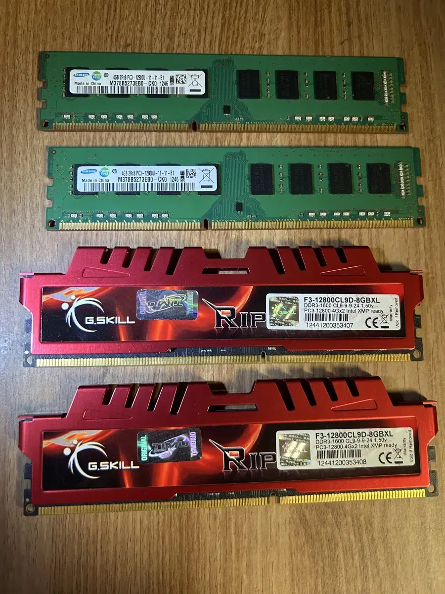 ddr3램 4G 4개