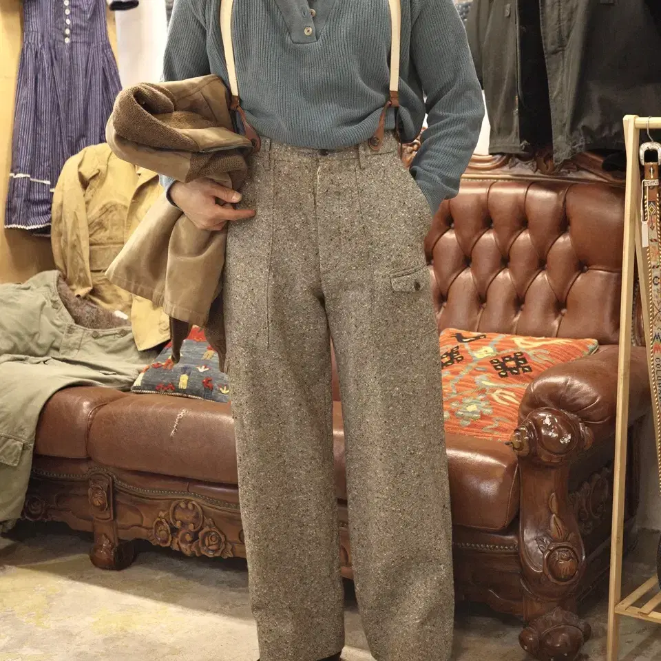 90s Aigle Donegal Tweed Wool Trouser