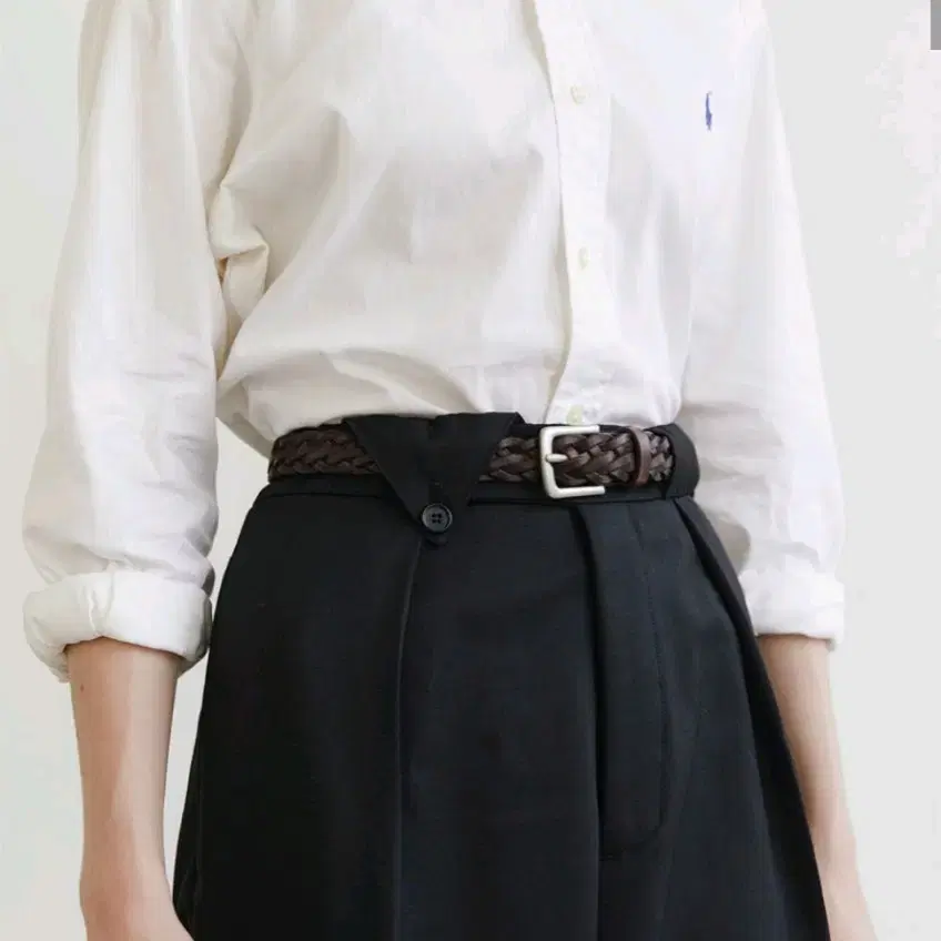 할렌 mesh square belt (brown)