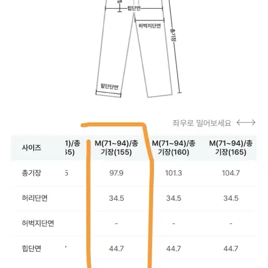 고고싱 슬림스팟 부츠컷 데님팬츠 (155, m)