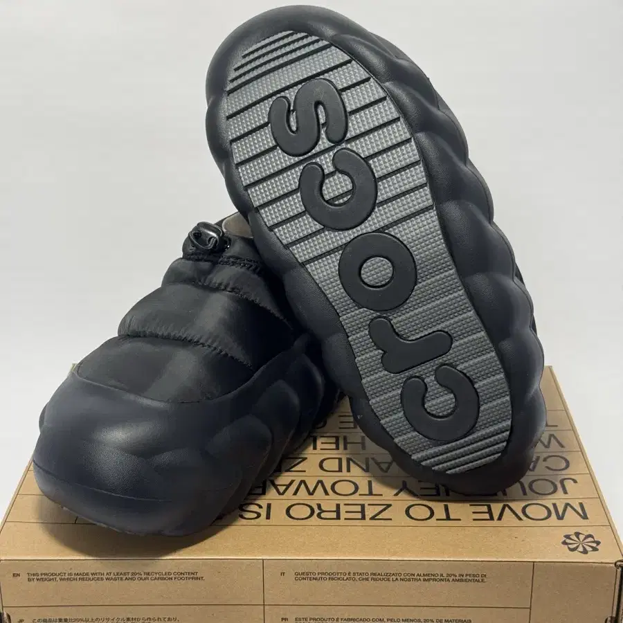 크록스 CROCS 오버퍼프 쇼티 블랙 250mm