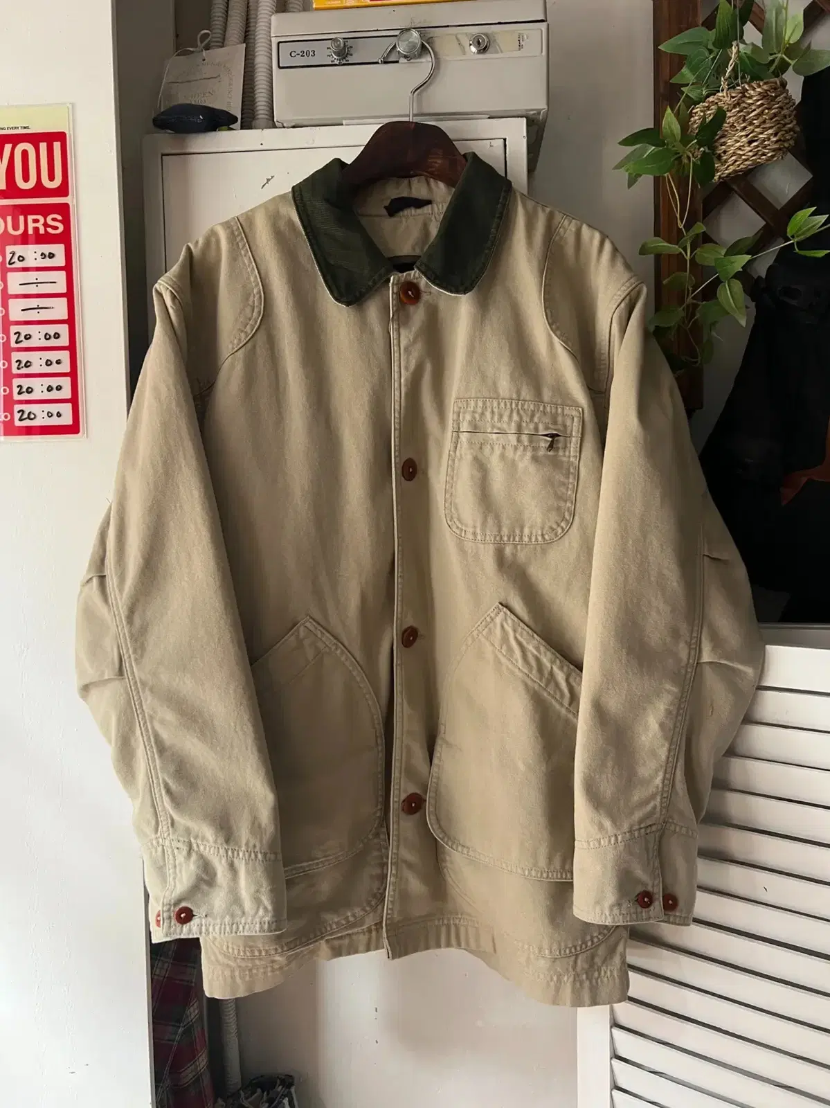 [L]90's L.L BEAN USA 엘엘빈 캔버스 헌팅 자켓 내피분리