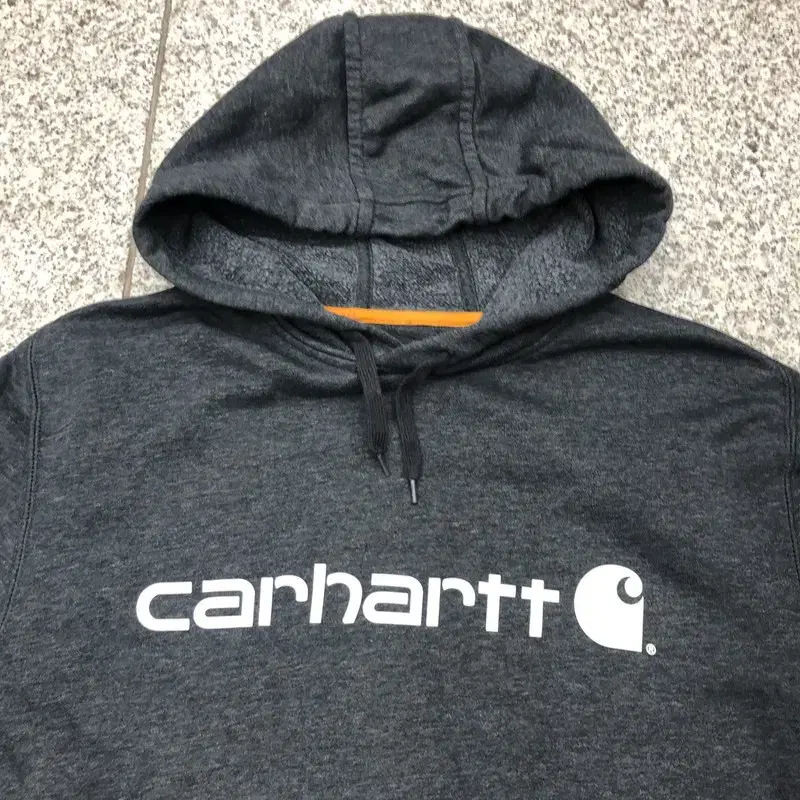 carhartt 칼하트 베이직 차콜 로고 후드