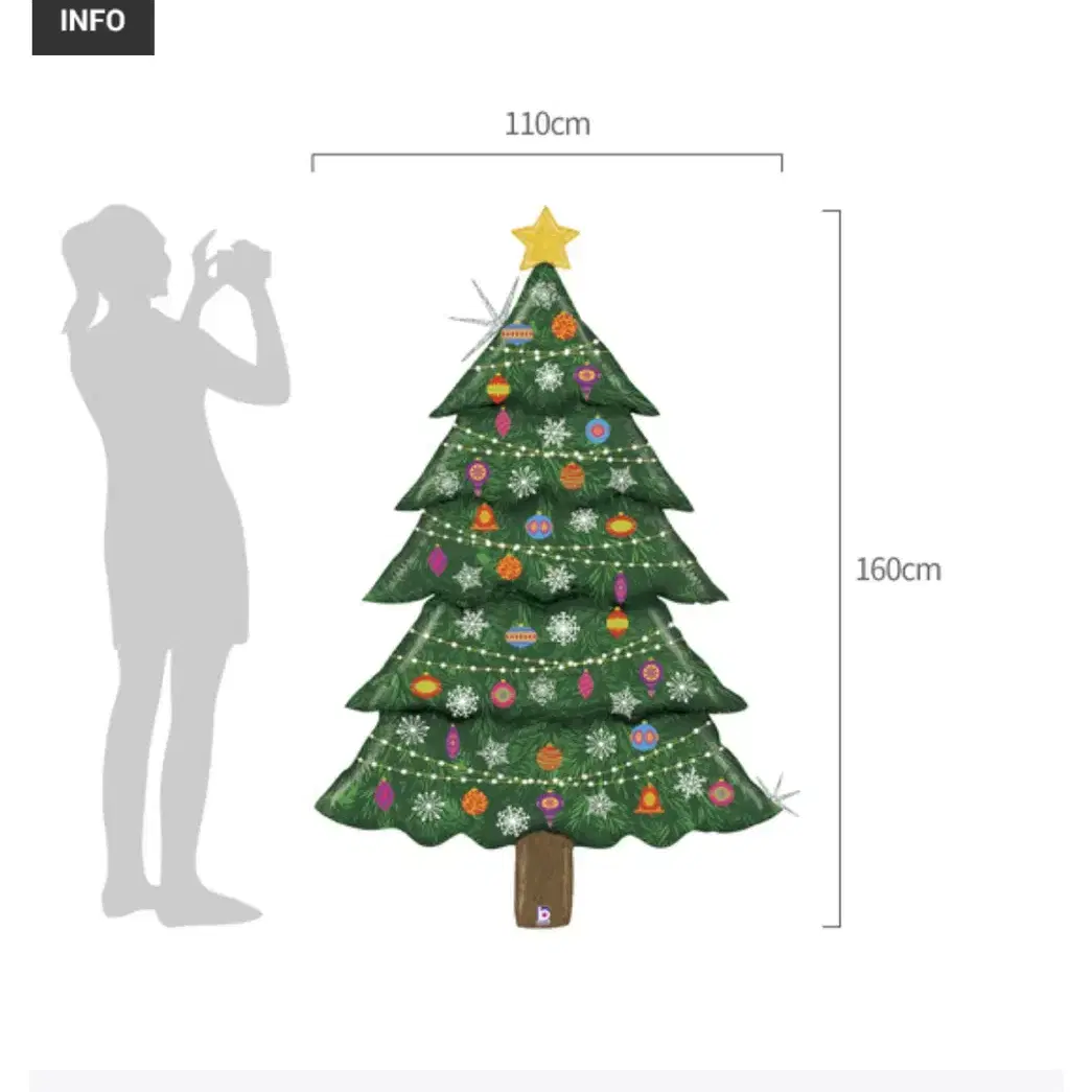 (새상품) 1.6m 대형트리 풍선 재고 2개