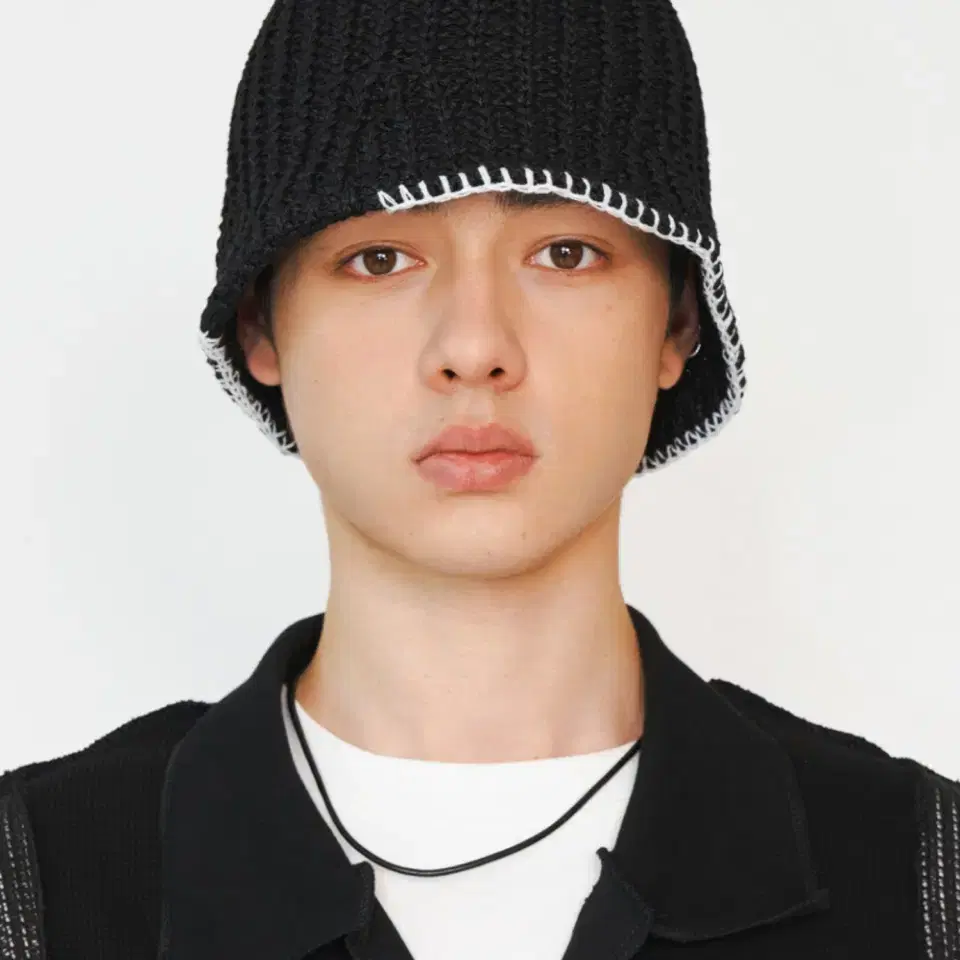 레씨토 Smock Paper Knit Bucket Hat_[Black]