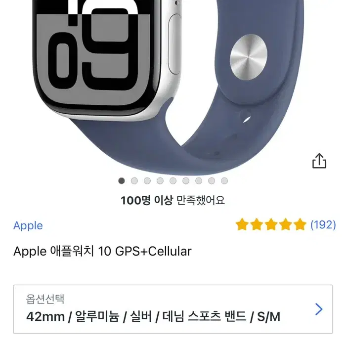 애플워치 10 GPS+Cellular 실버 42mm