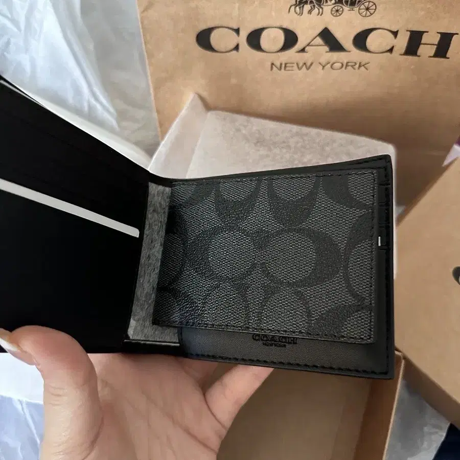 COACH  남성 블랙 지갑