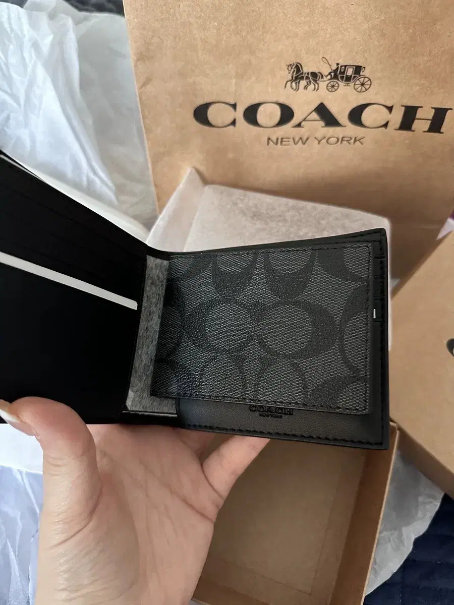 COACH  남성 블랙 지갑