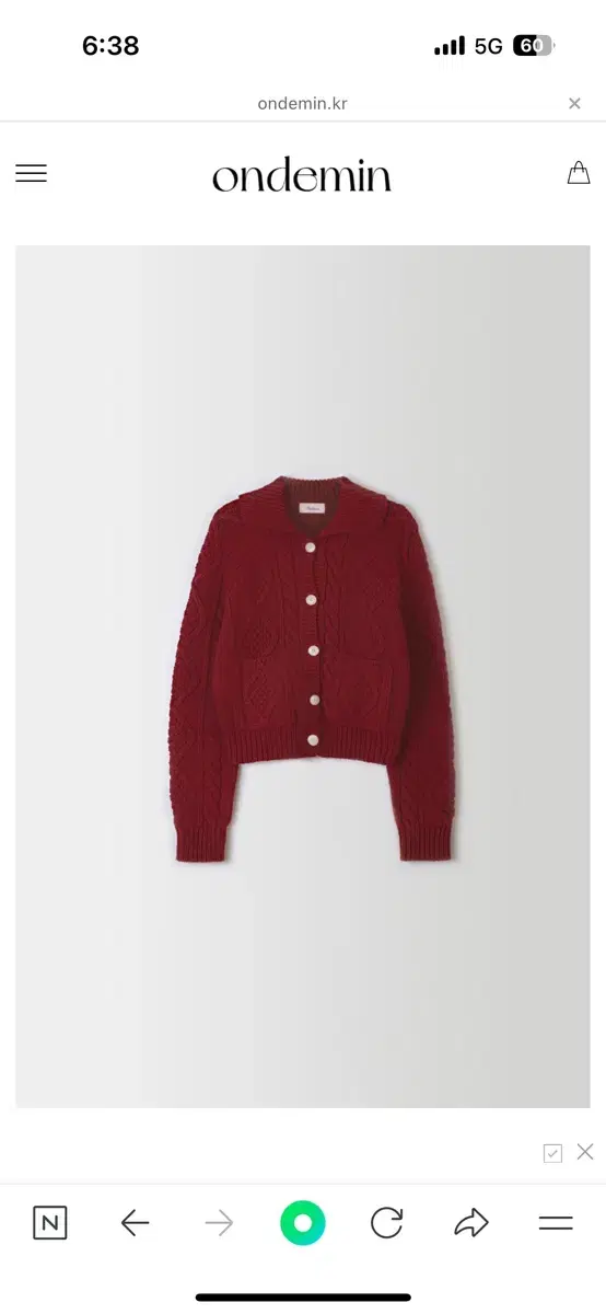 Ondine Min Fisher Knit Cardigan Red New