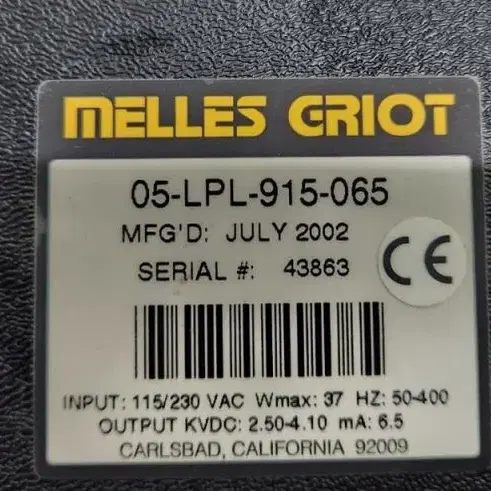 MELLES GRIOT 05-LPL-915-065 파워서플라이