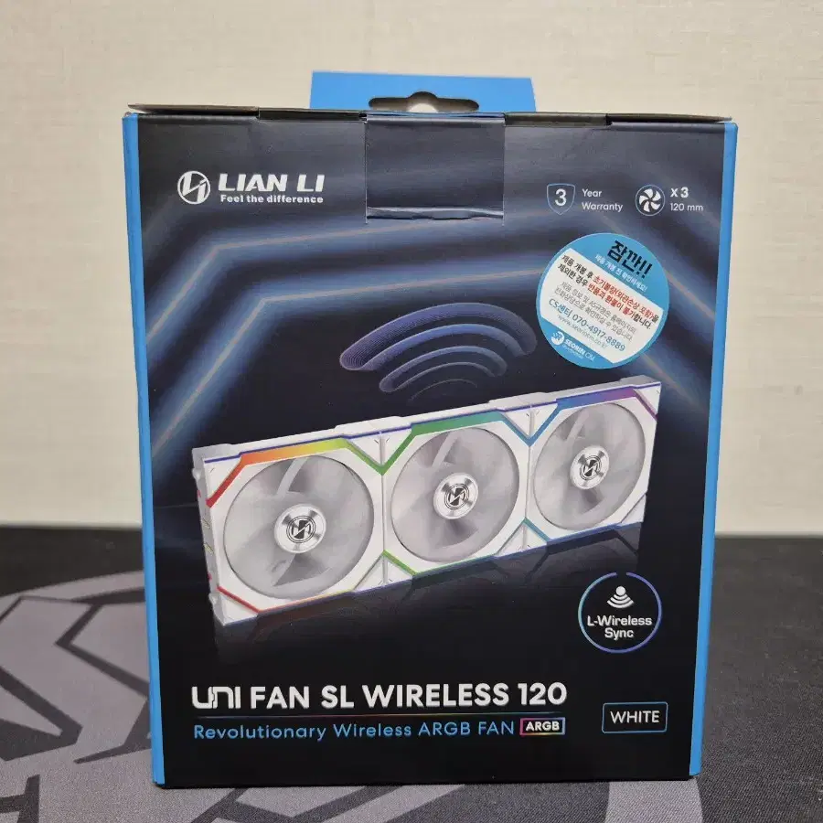 리안리 유니팬 SL WIRELESS 120 무선 UNIFAN 화이트 3팩