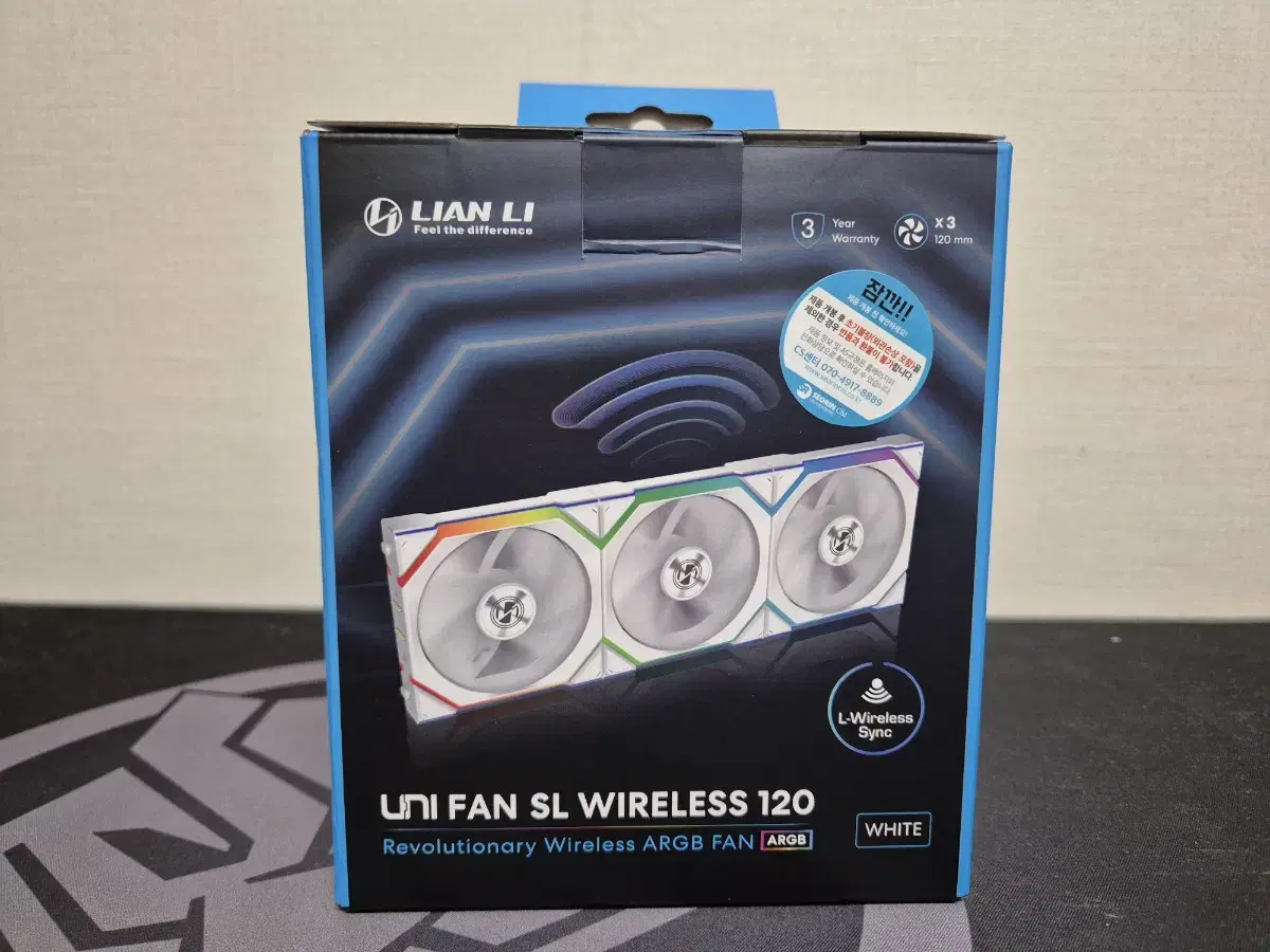 리안리 유니팬 SL WIRELESS 120 무선 UNIFAN 화이트 3팩