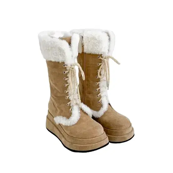 루루서울 winter angel fur boots 엔젤 퍼부츠 베이지