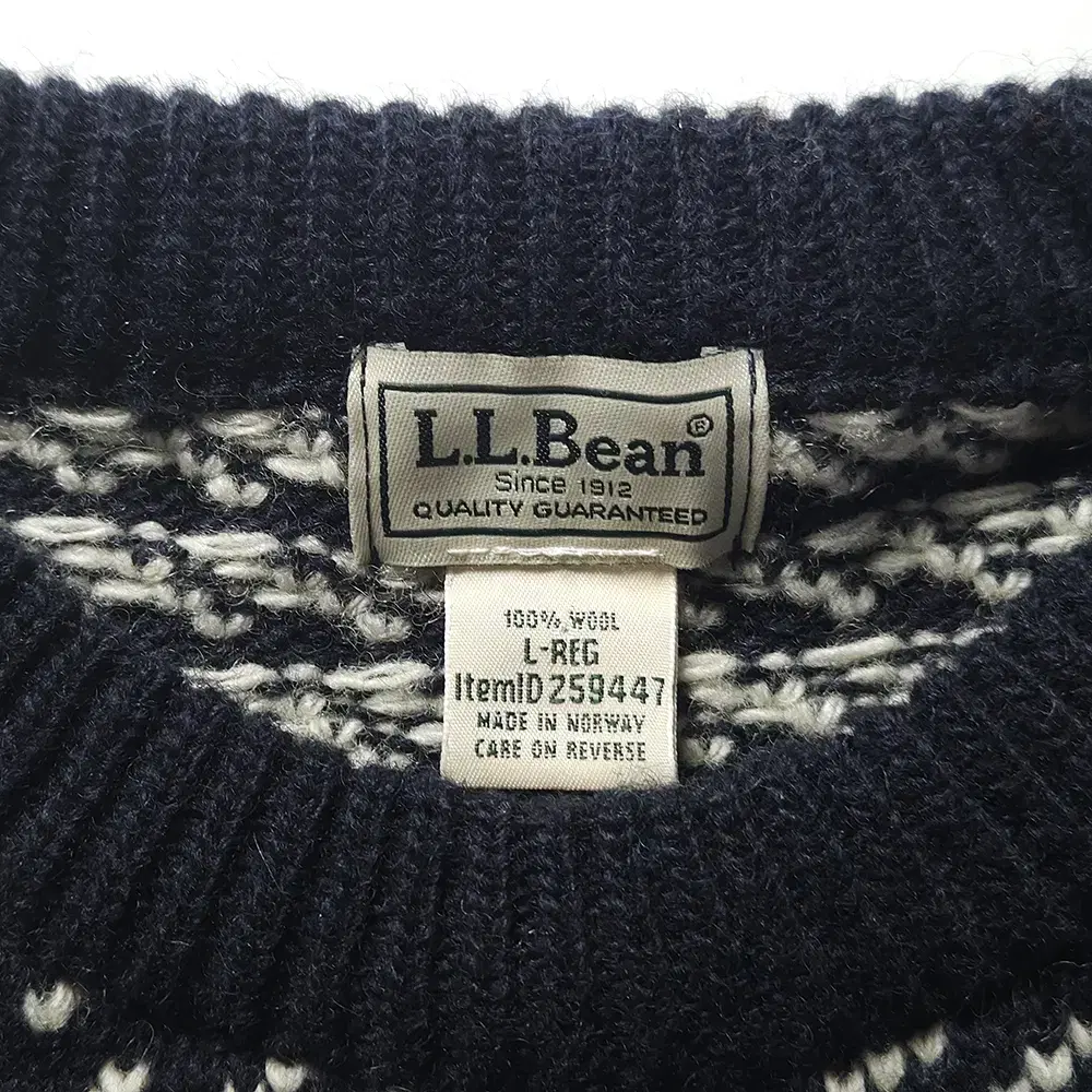 00s 빈티지 엘엘빈 L.L.Bean 노르웨이 생산 노르딕 니트 스웨터