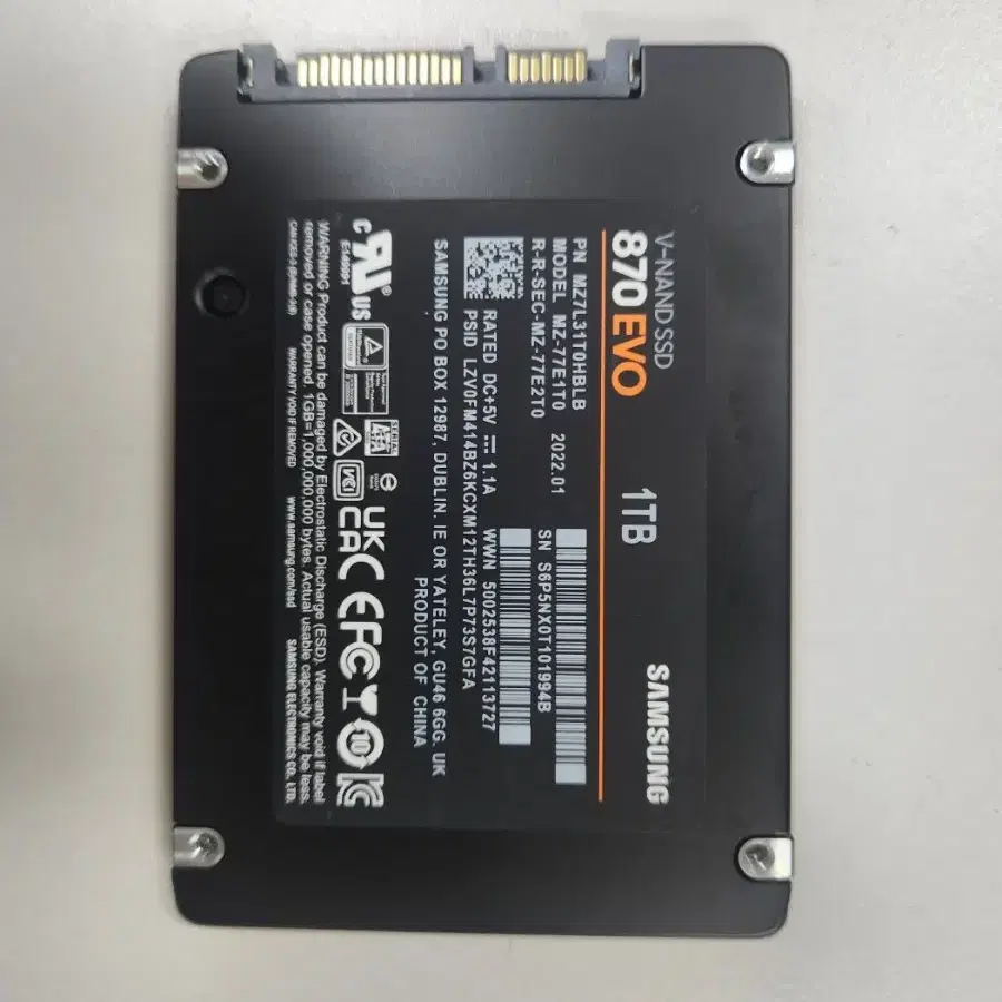 SSD  삼성 870EVO 1TB