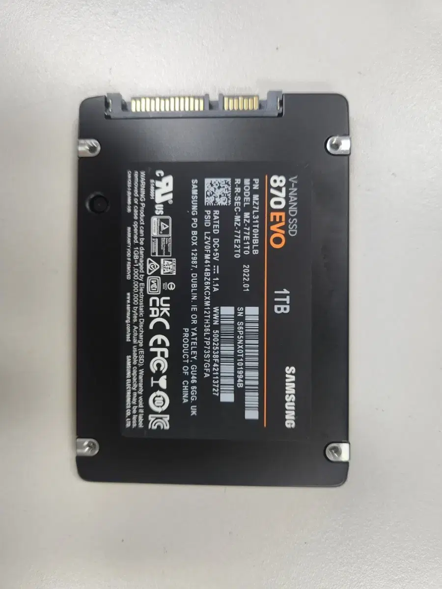 SSD  삼성 870EVO 1TB