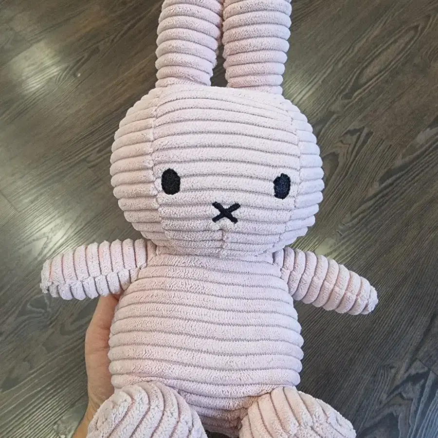 miffy 미피 코듀로이 토끼 애착 인형 핑크 - 23cm