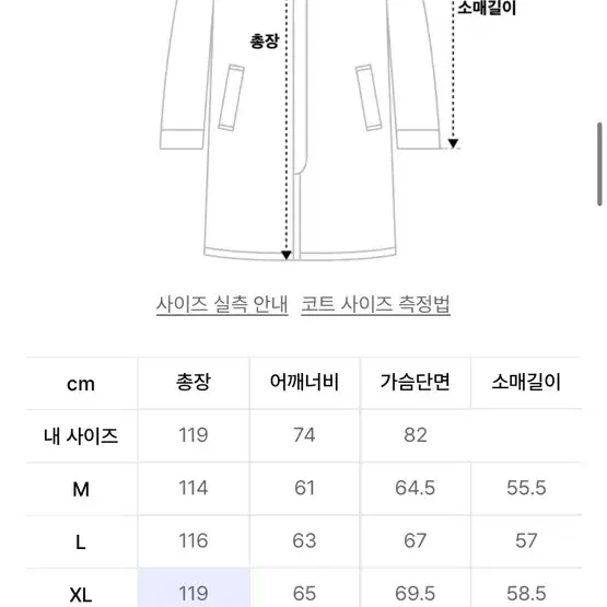 넌블랭크 더플코트 네이비 xl