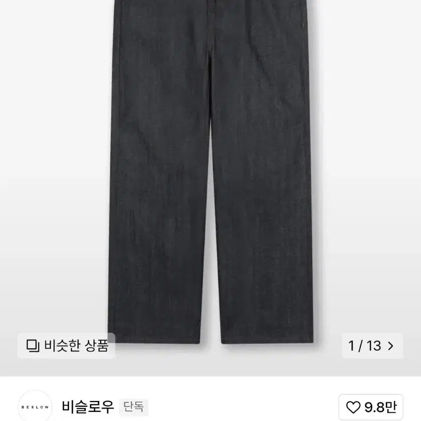 비슬로우 wide selvage denim indigo