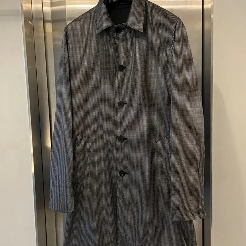 Prada nylon herringbone coat