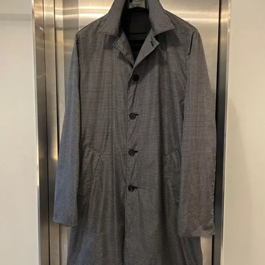 Prada nylon herringbone coat