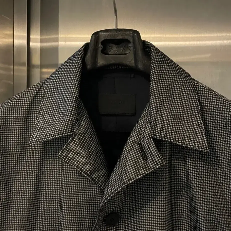 Prada nylon herringbone coat