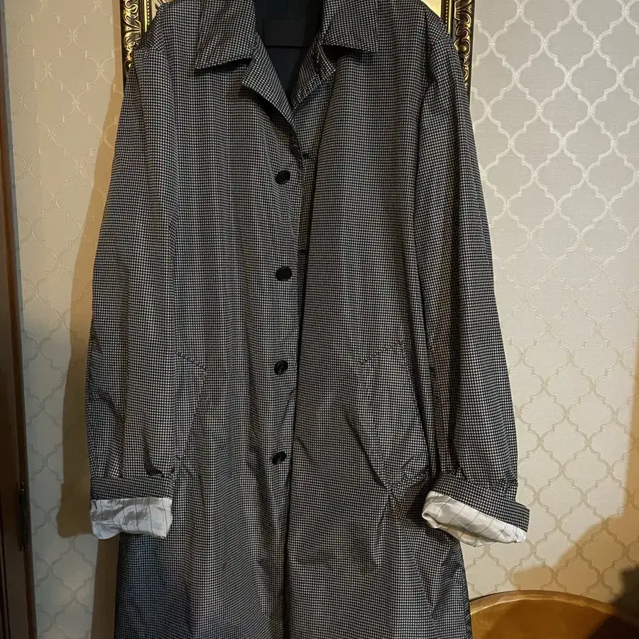 Prada nylon herringbone coat