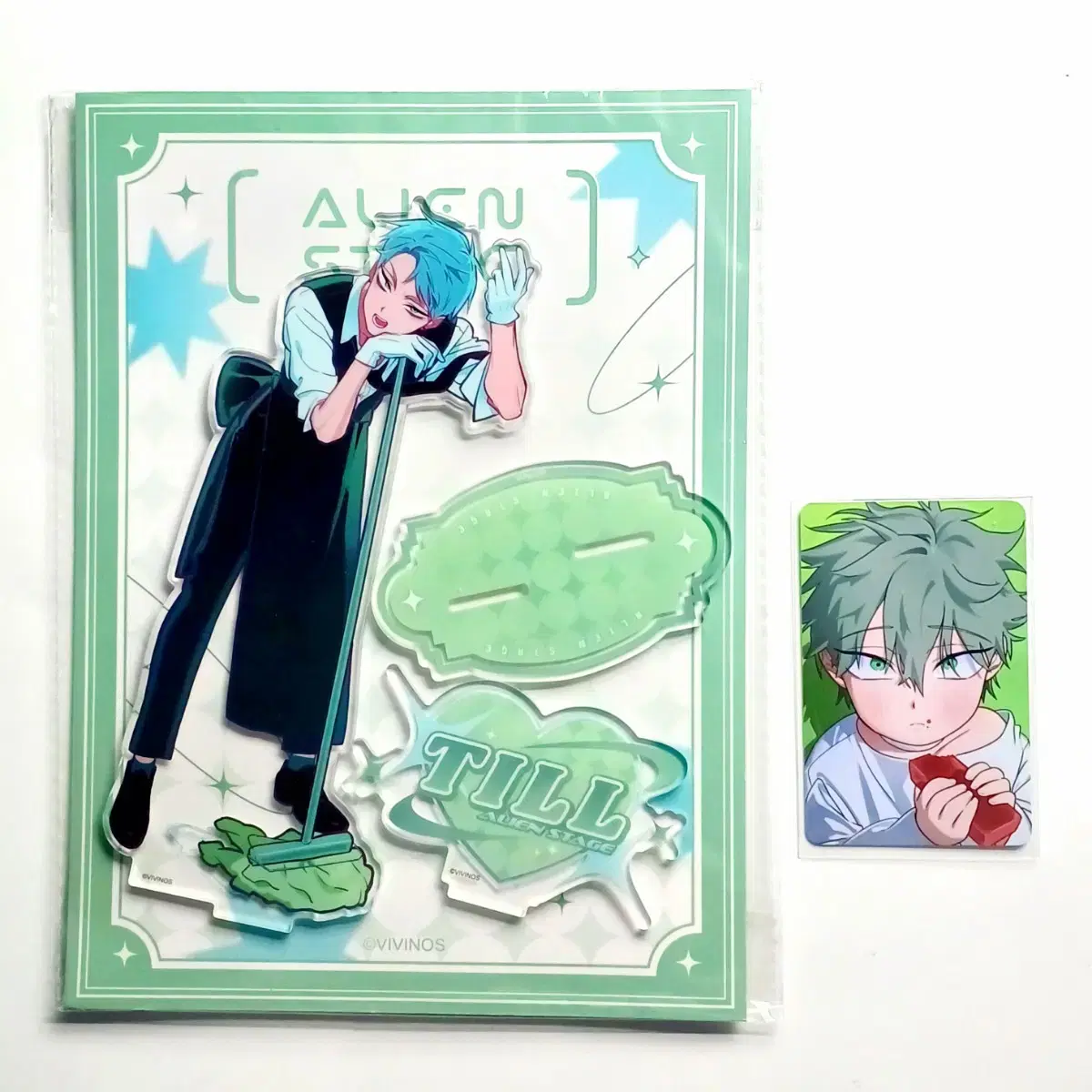 [Fanwan] Aste Alien Stage Teal Chinese Maid Cafe acrylic Photocard.