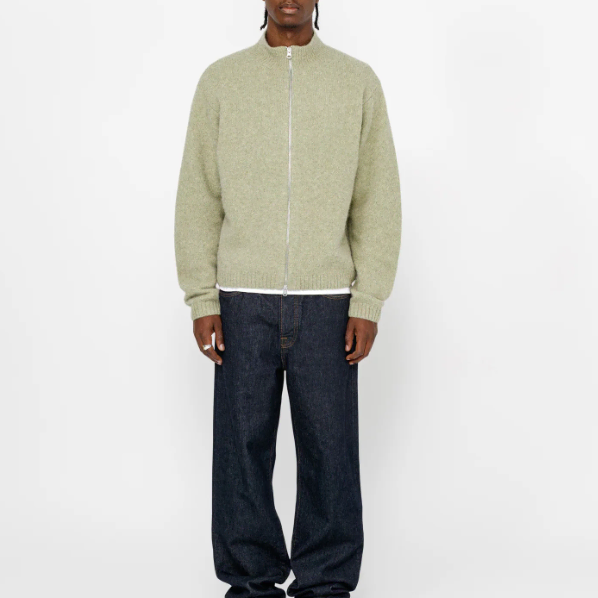 스투시 FULL ZIP BRUSHED MERINO SWEATER판매합니다