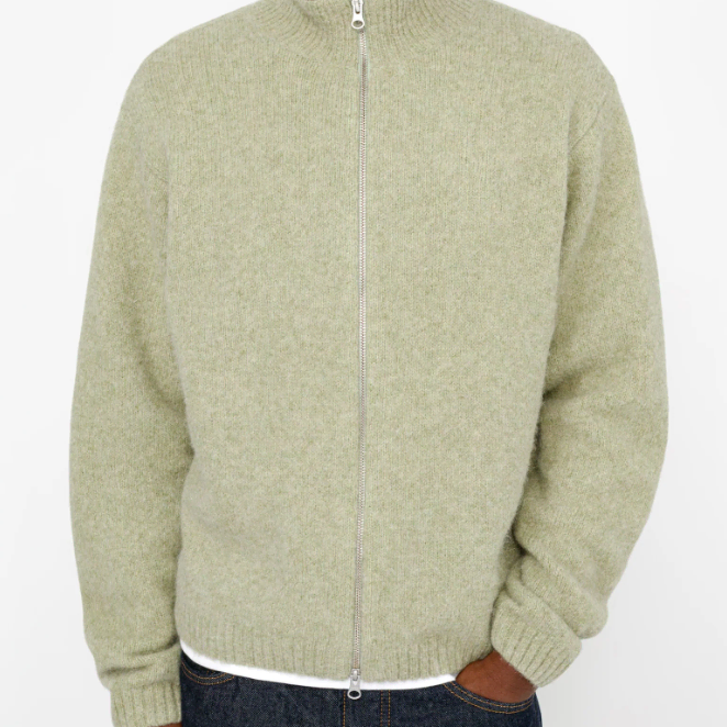 스투시 FULL ZIP BRUSHED MERINO SWEATER판매합니다