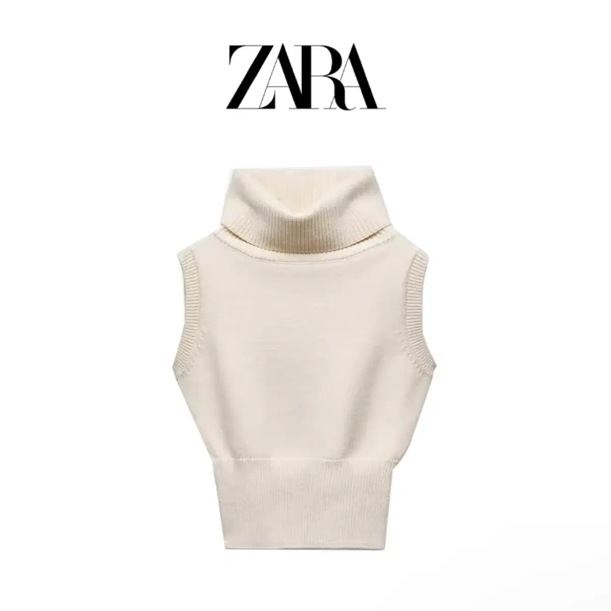 Zara Sleeveless Mock Pola Knit