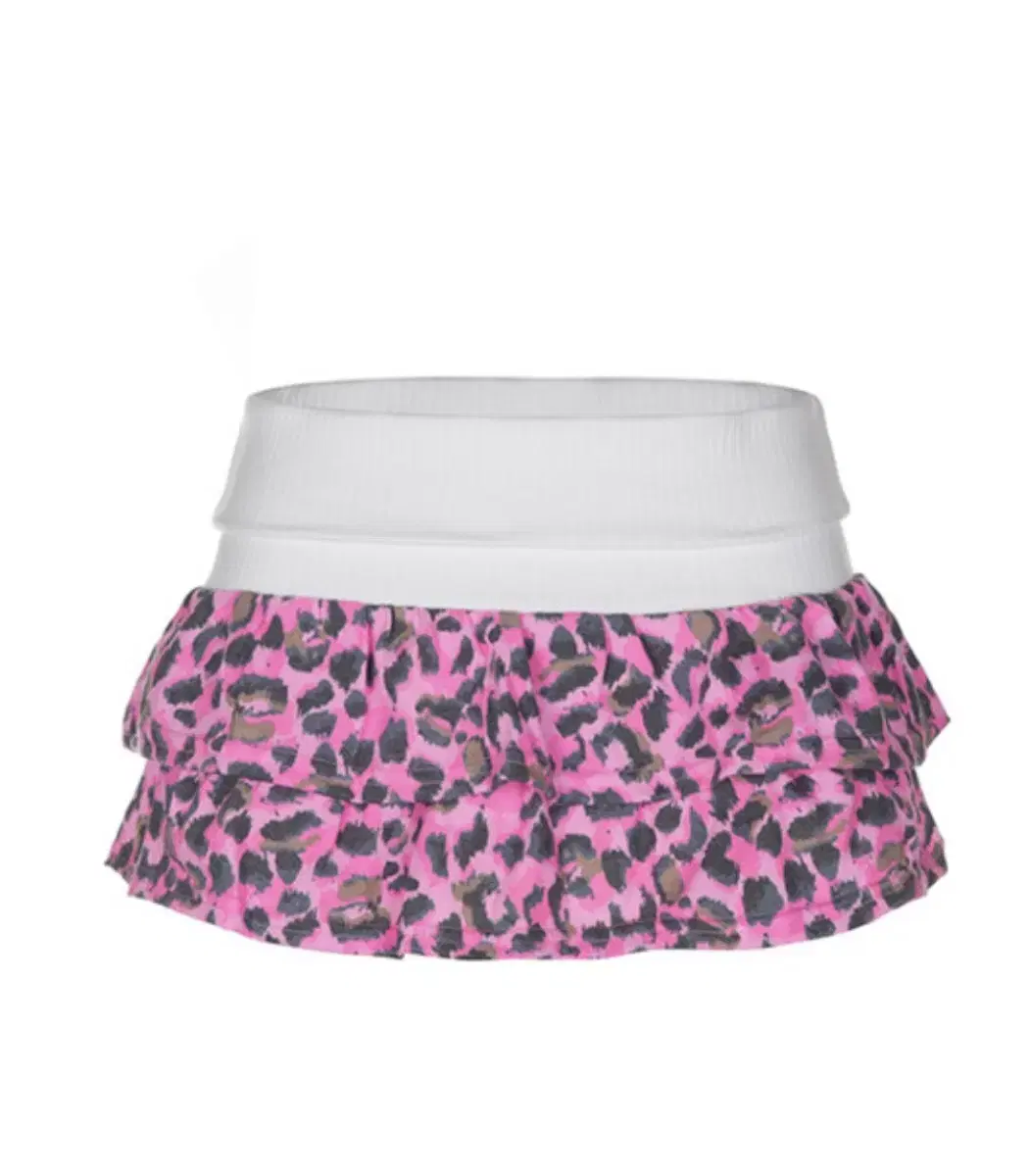 베이비메탈클럽 Pinky leopard mini skirt (white)