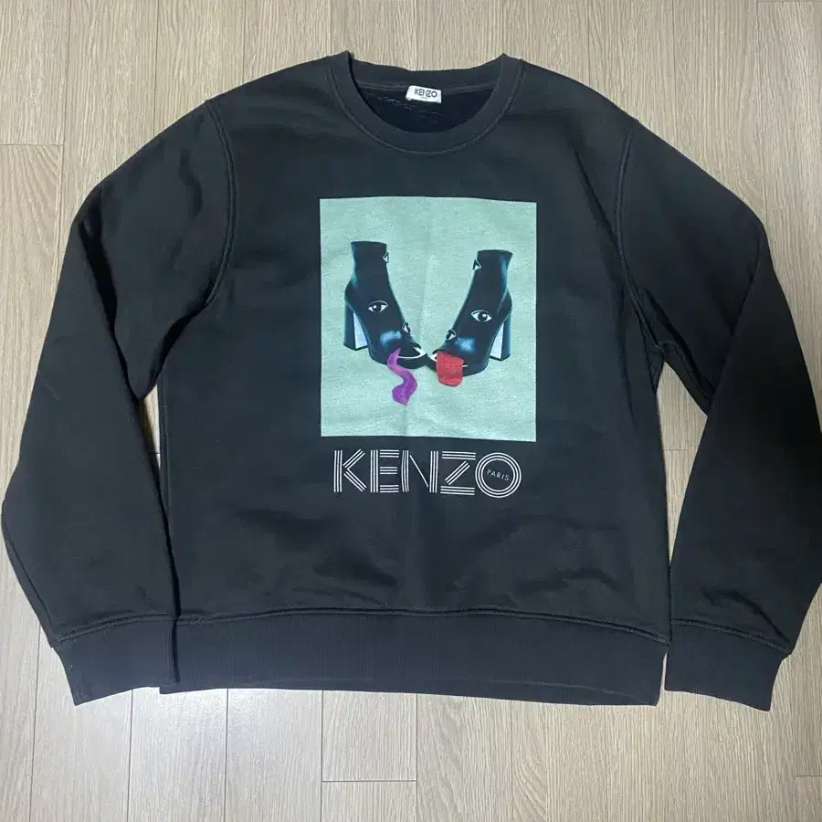 Kenzo 겐조 x 토일렛페이퍼 콜라보 한정판 기모 맨투맨 L 사이즈