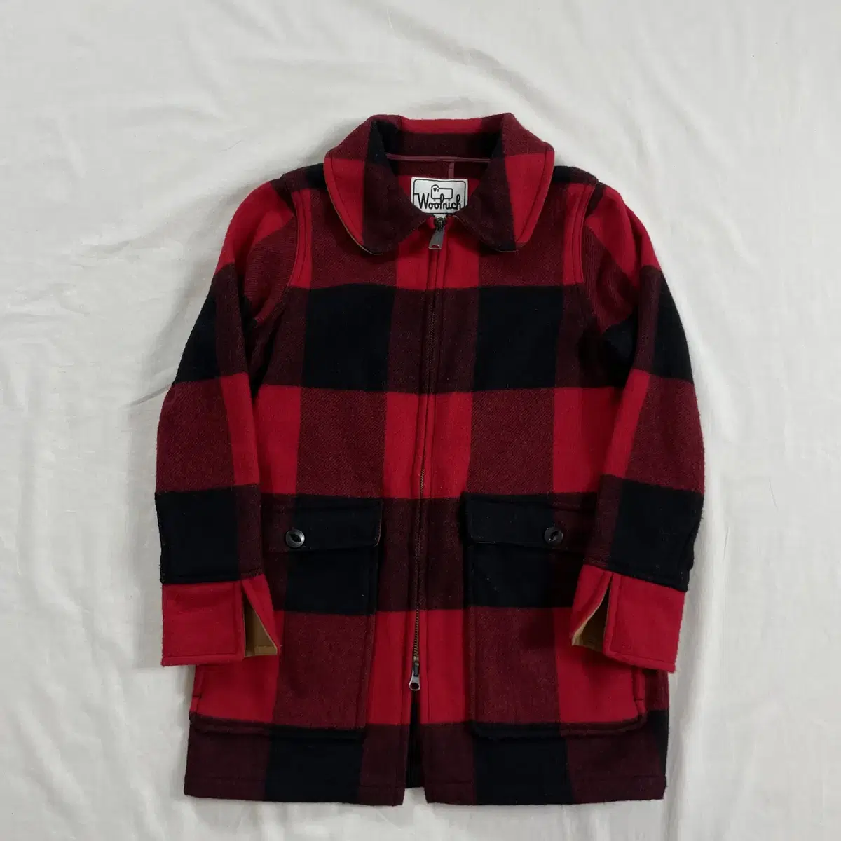 Woolrich 60's 울리치 버팔로 체크 울 코트 L