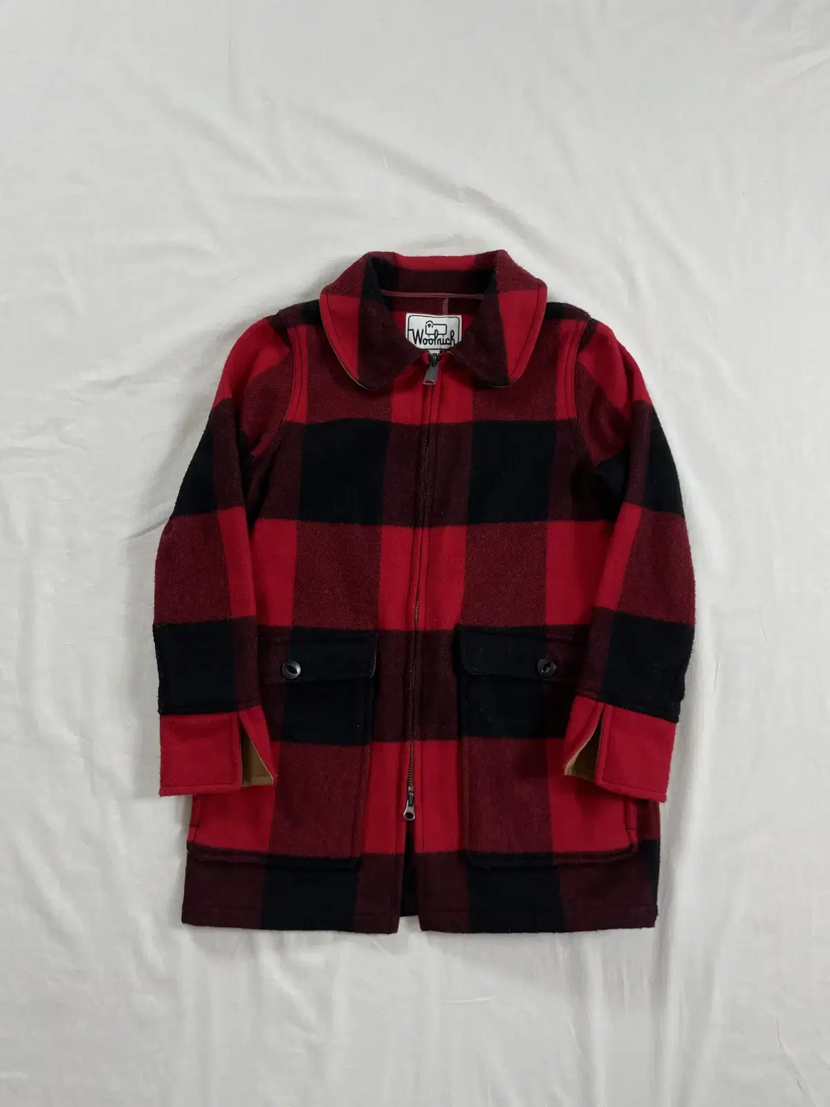 Woolrich 60's 울리치 버팔로 체크 울 코트 L