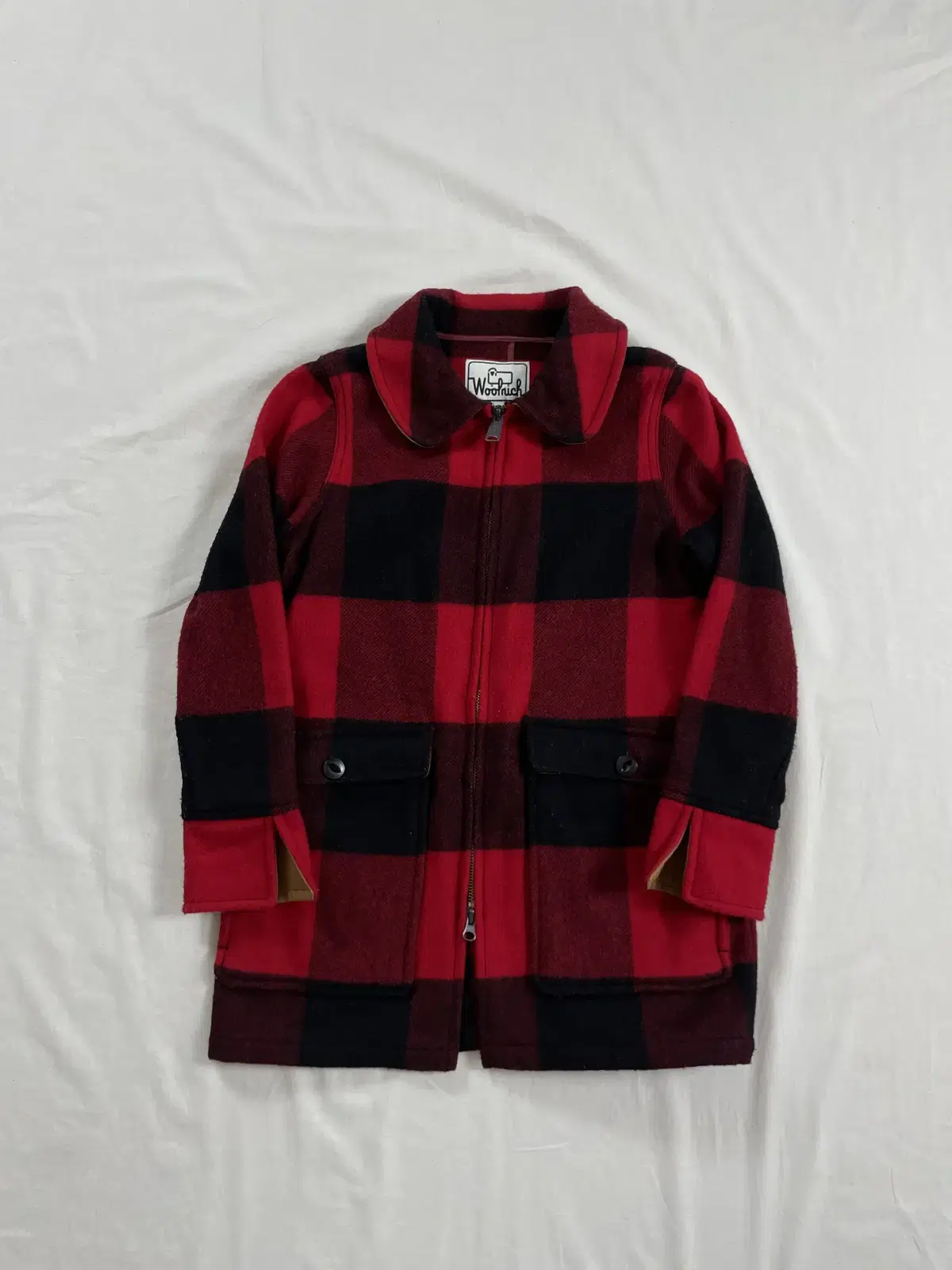 Woolrich 70-80s 울리치 버팔로 체크 울 코트 L