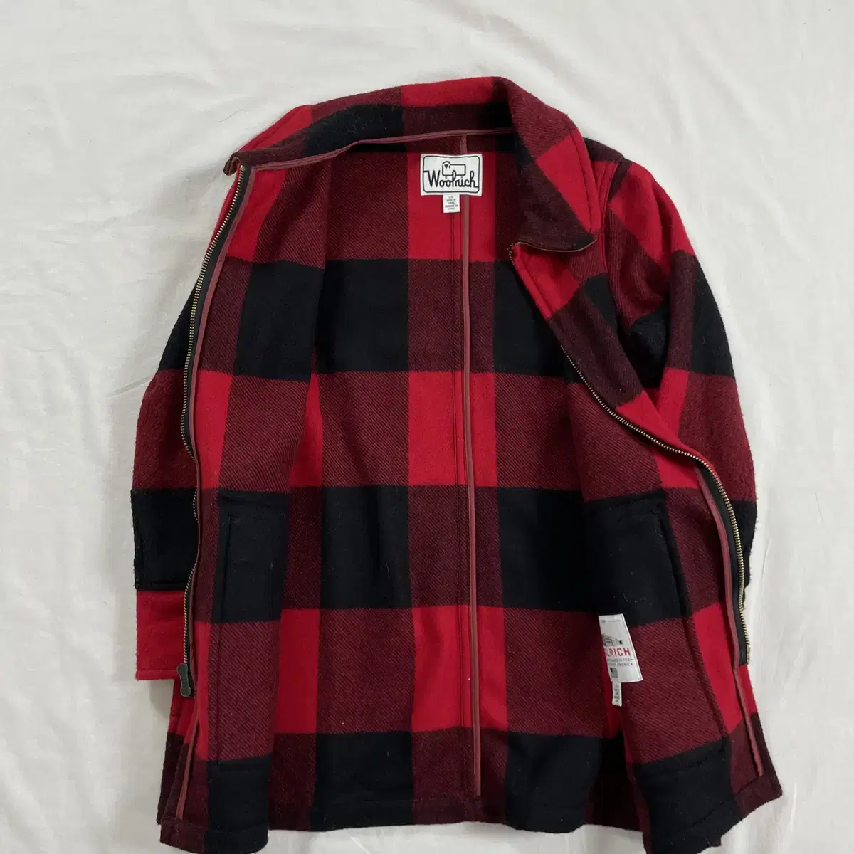 Woolrich 60's 울리치 버팔로 체크 울 코트 L