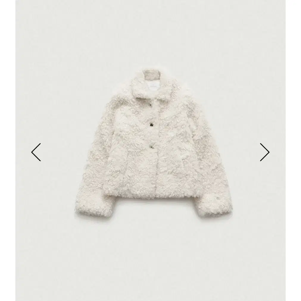 더바넷 Ivory Bouffant Eco-Fur Jacket