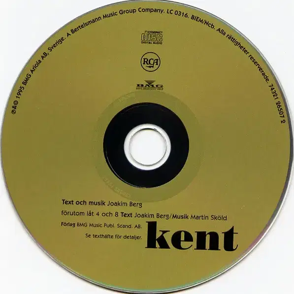 Kent - Kent (CD) 스웨덴반 초판 EX++