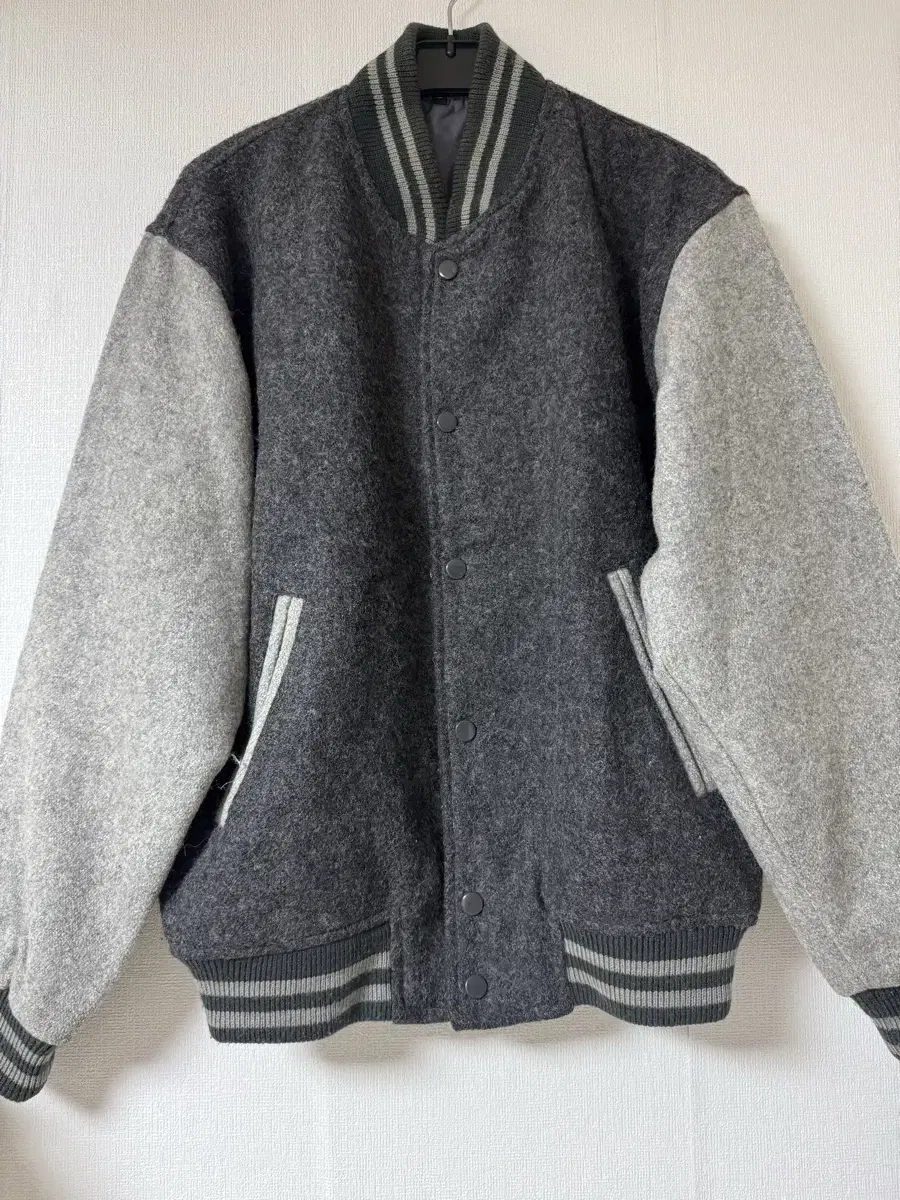 Gray Nagrand Wool Varsity [Japanese Vintage]