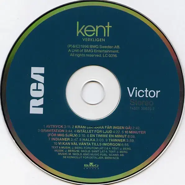 Kent - Verkligen (CD) 스웨덴반 초판 EX++