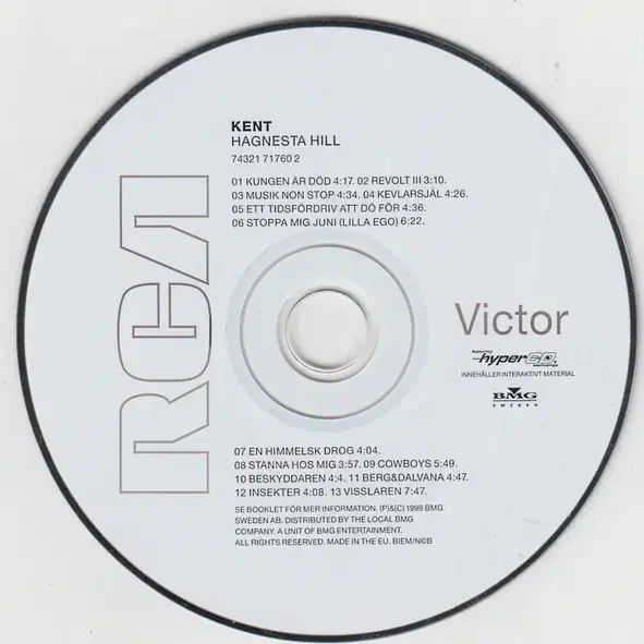 Kent - Hagnesta Hill (CD) 스웨덴반 초판 EX-