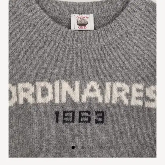 GED - LETTERING WOOL PULLOVER - GRAY