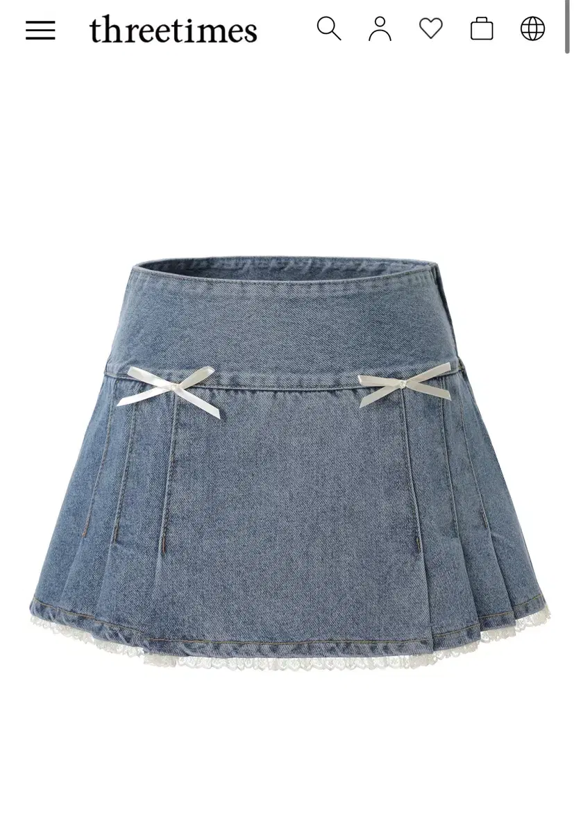 새상품) threetimes Perky denim skirt s사이즈